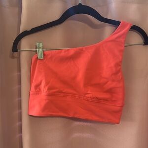 Lululemon One-Shoulder Coral Sports Bra - size 6